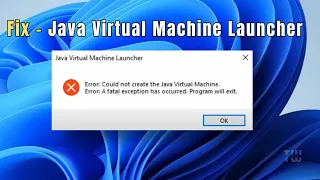 Fix Could Not Create the Java Virtual Machine Error in Windows