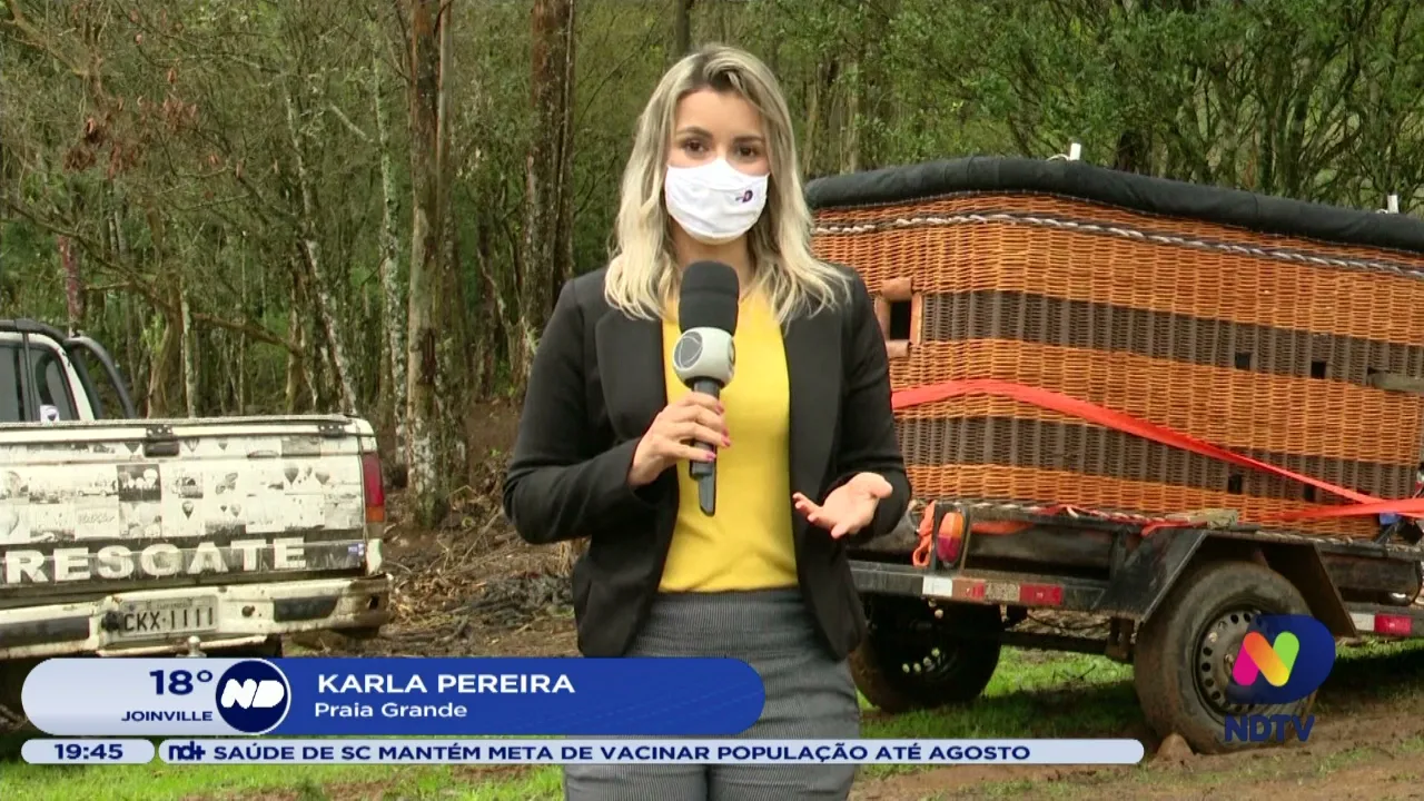 Após mudança no tempo, 12 balões precisam fazer pouso de emergência em Praia Grande