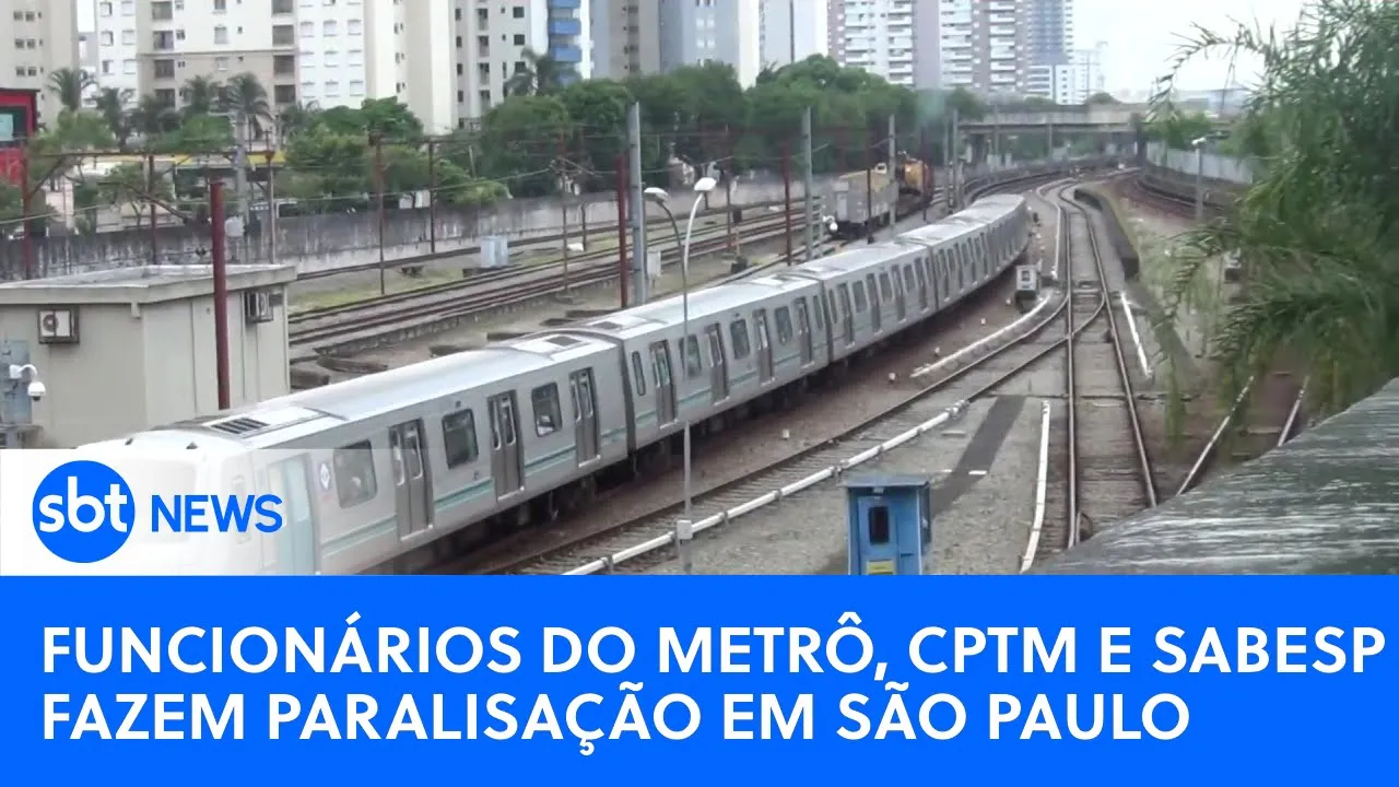 Greve em SP: Funcionários do Metrô, CPTM e Sabesp entram em greve | #SBTNewsnaTV (03/10/23)
