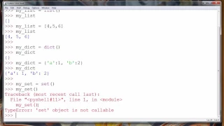 How to make an empty list dictionary set or tuple in Python Python built-in data structures