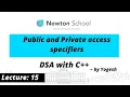 Public and Private access specifiers Lecture 15 OOPS in C Yogesh Yogendra