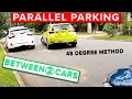 Parallel Parking Between 2 Cars - The 45 Degree Technique