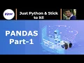 Pandas Tutorial Part-1 PyCSR Learn Python Online with Pankaj Soni