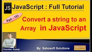 Converting a string to an Array in JavaScript JavaScript Full Tutorial in Hindi