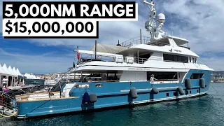 15M+ 2022 CdM DARWIN 106 “UPTIGHT” Expedition Sportfisher Explorer Long Range SuperYacht Tour