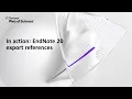 In action EndNote 20 Windows export references