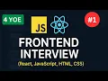 Frontend Developer Interview - 01 Experienced React JS JavaScript Questions