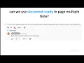 document ready function can use multiple time in the single page jQuery