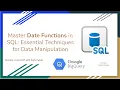 42 Master Date Functions in SQL - Essential Techniques for Data Manipulation
