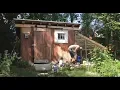Staining the Shed with Valspar Exterior Semi Transparent Stain