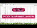 SPSS Recode Into Different Variables Nasil Yapilir