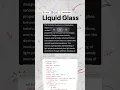Make Liquid Glass Effect in CSS and javascript try it now