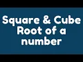 How to calculate Square root and Cube root of a number in Java
