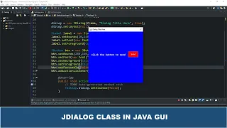 Java GUI Tutorial - JDialog Class In Java GUI Swing