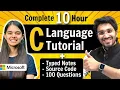C Language Tutorial for Beginners with Notes Practice Questions
