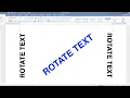 How to Rotate Text in Microsoft Word