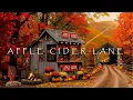 Download Lagu APPLE CIDER LANE-FALL AMBIENCE-AUTUMN FALLING LEAVES-COZY CRACKLING FIRE-PUMPKINS-COVERED BRIDGE