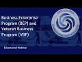 Business Enterprise Program and Veteran Business Program Presentation
