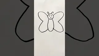 رسم فراشه كيفية رسم فراشة كيوت خطوة بخطوة رسم سهل للاطفال تعليم الرسم للمبتدئين Shorts 