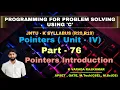 Part - 76 Pointers Introduction Pointers