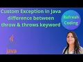 CustomException in Java User Defined Exception