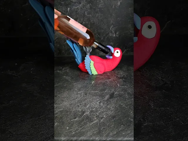 Parrot Wine Holder / Print in individual Parts / Home Decoration video thumbnail