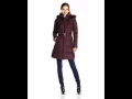 T Tahari Women s Mali Down Coat Faux Fur Hood OS28