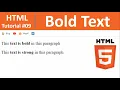 HTML Tutorial - Making Text Bold in HTML b strong Tag