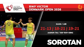 Kang/Lee 1 - 2 Aaron Tai/Yap Roy King | Beregu Lelaki | Pusingan ke-32 | BWF Denmark Open 2026