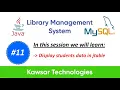 Part 11 Library Management System in Java Swing Display Student Records in JTable
