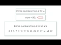C Program To Find Prime Numbers From 2 To N using While Loop