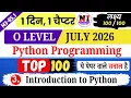 Python Programming M3-R5 1 MCQs Top 100 Python MCQs Chap 3 Introduction to Python