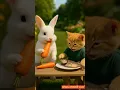 Download Lagu Kitten and Bunny having lunch together | #cat #bunny #kitten #rabbit