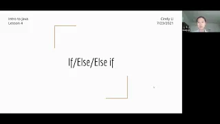 Intro to Java Lesson 4
