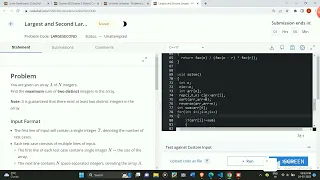 Largest and Second largest codechef solution