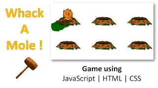 Whack a mole game in JavaScript HTML CSS Beginner level game
