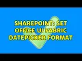 Sharepoint set office ui fabric datepicker format 2 Solutions