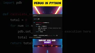 Debugging in Python PDB Python Debugger
