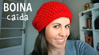 COMO TEJER UNA BOINA CAÍDA A CROCHET PASO A PASO CON VIDEO