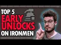 Top 5 EARLY IRONMAN UNLOCKS on Old School Runescape nudfik on OSRS