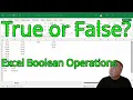 Excel Boolean Functions Operations