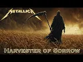 Lagu Harvester of Sorrow by Metallica - lyrics as images generated by an AI
