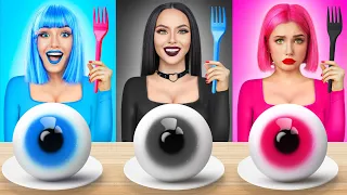 Download Tantangan Makanan Pink VS Biru VS Hitam | Perang Lezat Makanan Satu Warna 24 Jam oleh RATATA POWER MP3