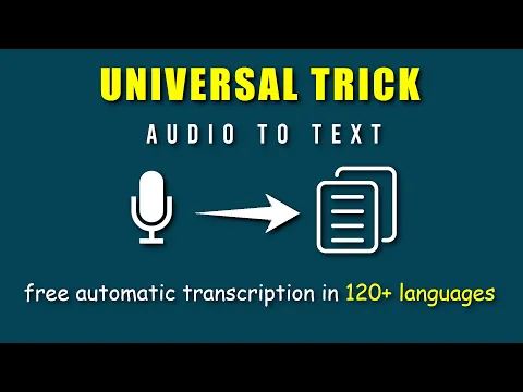Download MP3 How to do Free Automatic Transcription in all Languages | No Limits