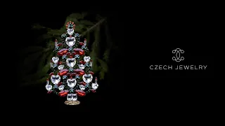 Crystal Christmas Tree Festive colors LUXURY CZECH JEWELRY