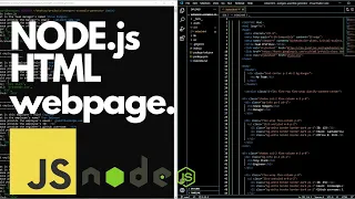 Building HTML Web Page with NODE js JavaScript