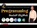 Programming tutorials in Telugu python Java C