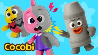 Krayon Abu-Abu Mencuri Warna!😱🎨 | Lagu Untuk Anak | Cocobi