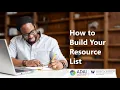 How To Build Your Resources List Care Navigator Training Series
