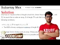 Subarray Mex SUBMEX CodeChef Starters 23